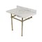 Fauceture 36" x 22" Carrara Marble Vanity Top with Brass Console Legs, Carrara Marble/Polished Nickel KVPB3630MB6 - alternate 1